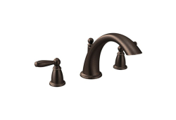 Moen T933ORB, Two-Handle Low Arc Roman Tub Faucet, 8" Spout, Oil-Rubbed Bronze, 1.75 gpm, Brantford Collection