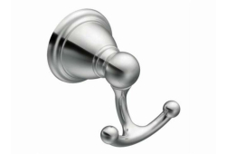 Moen YB2203CH, Robe Hook, Two Hooks, Chrome, Brantford Collection