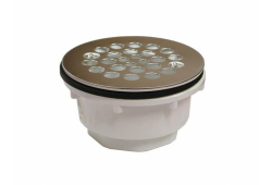 2" Solvent Weld Shower Module Drain Screw-on Stainless Steel Strainer