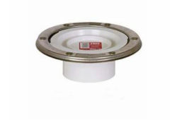 3" PVC Open Closet Flange with Stainless Steel Swivel Ring, Total Knockout