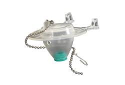 Toilet Flapper with Beaded Chain, Rubber