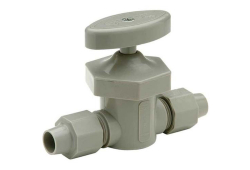 1/2" Plastic In-Line Globe Shut-Off Valve, Copper x Copper