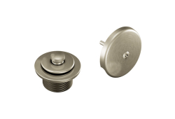 Push-N-Lock Tub Drain Kit with 1-1/2" Threads, Brushed Nickel