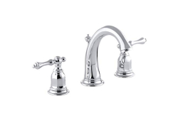 Kohler K13491-4-CP, Two-Handle Widespread Bathroom Sink Faucet, 8" - 16" Center, Chrome, 1.2 gpm, Kelston Collection