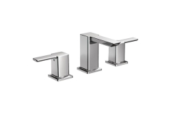 Moen TS6720, Two-Handle Widespread Low Arc Bathroom Faucet, 8" - 16" Center, Chrome, 1.2 gpm, 90 Degree Collection