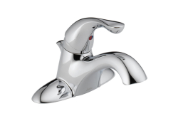 Delta 520-MPU-DST, Single-Handle Centerset Bathroom Faucet with Metal Pop-Up Drain, 4" Center, Chrome, 1.2 gpm, Classic Collection
