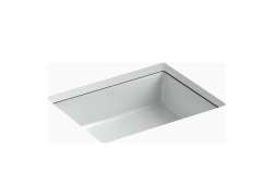 Kohler K2882-0, 17" x 13" Under-Mount Bathroom Sink, Rectangular, White, Verticyl Collection