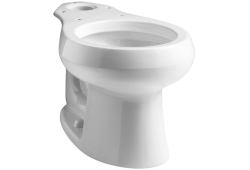 Kohler K4197-0, Classic Toilet Bowl, White, Round-Front, Wellworth Series