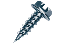 8" x 3/4" Zip Screws Slotted with Hex Washer Head, Pack of 1000