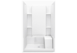 Sterling 72280100-0, 48" x 36" x 74-1/2" Complete Seated Shower and Shower Wall Set, White, Accord Collection