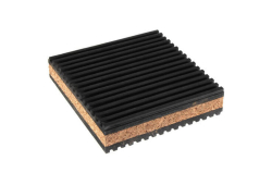 4" x 4" x 7/8" Anti-Vibration Pad, Rubber and Cork
