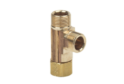 3/8" Brass Compression Tee, Lead-Free, Compression x OD x Female