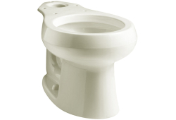 Kohler K4197-96, Classic Toilet Bowl, Biscuit, Round-Front, Wellworth Series