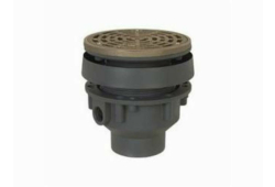 3" Floor Drain, PVC FinishLine, Adjustable Complete Assembly, Nickel Bronze Strainer w/ 5.5" Top (Hub)
