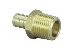 1" PEX Brass Adapter, Lead-Free, Crimp x Male (Installation by Non-Professional may void Viega's LLC limited warranty)