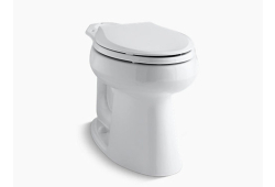 Kohler K4373-0, Comfort Height Toilet Bowl with 10" Rough-In, White, Elongated, Highline Series