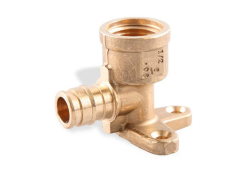1/2" PEX Brass Drop Ear 90 Degree Elbow, Lead-Free, PEX x Female Iron Pipe (Limited Quantities Available - Item is on Backorder)