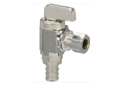 3/8" x 1/4" Chrome Compression Angle Stop (Installation by Non-Professional may void Viega's LLC limited warranty)