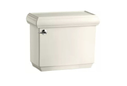 Kohler K4434-96, Toilet Tank, Left-Hand Trip Lever, Metal Lever, Biscuit Tank, Single-Flush, 1.28 gpf, Memoirs Stately Collection