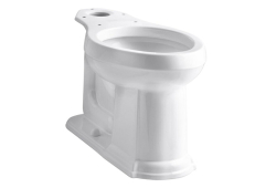 Kohler K4397-0, Comfort Height Toilet Bowl, White, Elongated, Devonshire Series