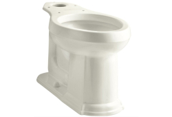 Kohler K4397-96, Comfort Height Toilet Bowl, Biscuit, Elongated, Devonshire Series