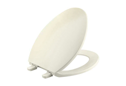 Kohler K4774-96, Toilet Seat Lid, Biscuit, Elongated, Brevia Quick-Release Series