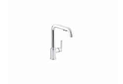 Kohler 7505-CP  Single-Hole Kitchen Sink Faucet with 8" Pull-Out Spout Purist Collection