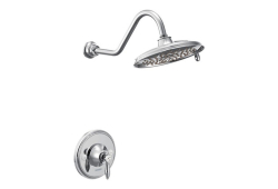 Moen TS32102, Shower Trim, 9" Diameter Spray Head, Chrome, 2.5 gpm, Weymouth Collection