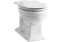 Kohler K4387-0, Comfort Height Toilet Bowl, White, Round-Front, Memoirs Series