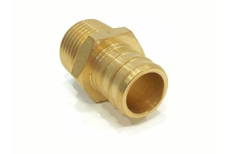 3/4" x 1/2" PEX Male National Pipe Brass Thread Adapter, Crimp Pipe Tubing, Lead Free
