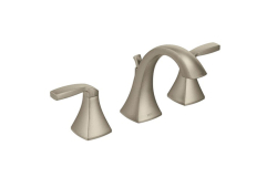 Moen T6905BN, Two-Handle Widespread High Arc Bathroom Faucet, 8" - 16" Center, Brushed Nickel, 1.5 gpm, Voss Collection