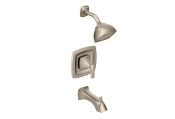 Moen T2693BN, Tub and Shower Faucet Trim, 4-1/16" Diameter Spray Head, Brushed Nickel, 2.5 gpm, Voss Collection