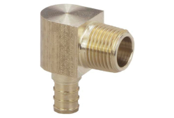 1/2" PEX Brass 90 Degree Elbow, Lead-Free, Crimp x Male (Installation by Non-Professional may void Viega's LLC limited warranty)