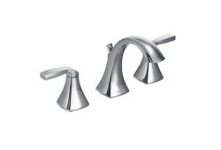 Moen T6905, Two-Handle Widespread High Arc Bathroom Faucet, 8" - 16" Center, Chrome, 1.5 gpm, Voss Collection