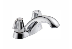 Delta 2500LF, Two-Handle Centerset Bathroom Faucet, 4" Center, Drain not Included, Chrome, 1.2 gpm, Classic Collection