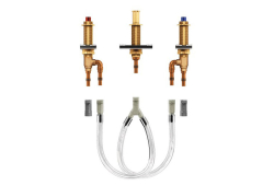 Moen 4793, Two-Handle Roman Tub Valve, 10"-24" Center, 1/2" Crimp Ring PEX CPVC Connection