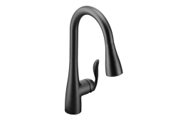 Moen 7594BL, One-Handle High Arc MotionSense Pulldown Kitchen Faucet, 7-3/4" Spout Reach, Matte Black, 1.5 gpm, Arbor Collection