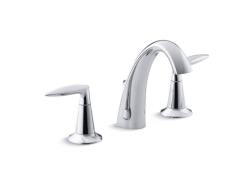 Kohler K45102-4-CP, Two-Handle Widespread Bathroom Sink Faucet, 8" - 16" Center, Chrome, 1.2 gpm, Alteo Collection