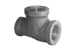 1-1/4" x 1-1/4" x 1" Galvanized Reducing Tee