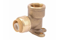 1/2" x 1/2" Sharkbite Push Fitting 90 Degree Drop Ear Elbow, Lead-Free, Sharkbite x Female