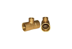 3/4" x 1/2" Cast Brass Mono-Flow Tee, Lead-Free, Copper x Copper x Copper