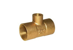 1" x 3/4" Cast Brass Mono-Flow Tee, Lead-Free, Copper x Copper x Copper