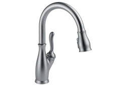 Delta 9197-AR-DST, Single-Handle Pull-Down Kitchen Faucet with Shield Spray, 8" Center, Stainless Steel, 1.5 gpm, Lelend Collection