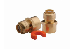 1/2" x 3/4" Brass Push-Fit Water Heater Kit, Lead-Free