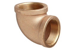 1" x 3/4" Brass 90 Degree Reducing Elbow, Lead-Free