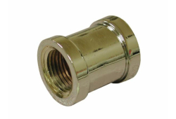 1/2" Brass Coupling, Lead-Free, Chrome plated
