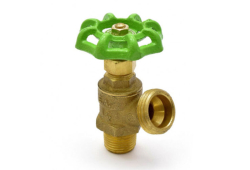 1/2" Cast Brass Boiler Drain Valve, Lead-Free, Male (or Copper) to Hose