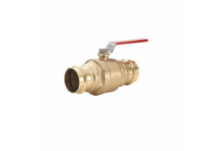 1-1/4" Brass EZ-Press Ball Valve, Lead-Free, Press x Press