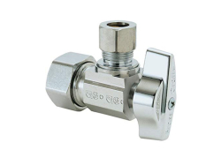 3/8" x 3/8" Brass 1/4 Turn Angle Ball Stop