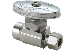 1/2" x 3/8" Brass Multi-Turn Angle Stop, CPVC x Compression